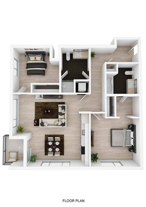 2 Bedroom B Floor Plan